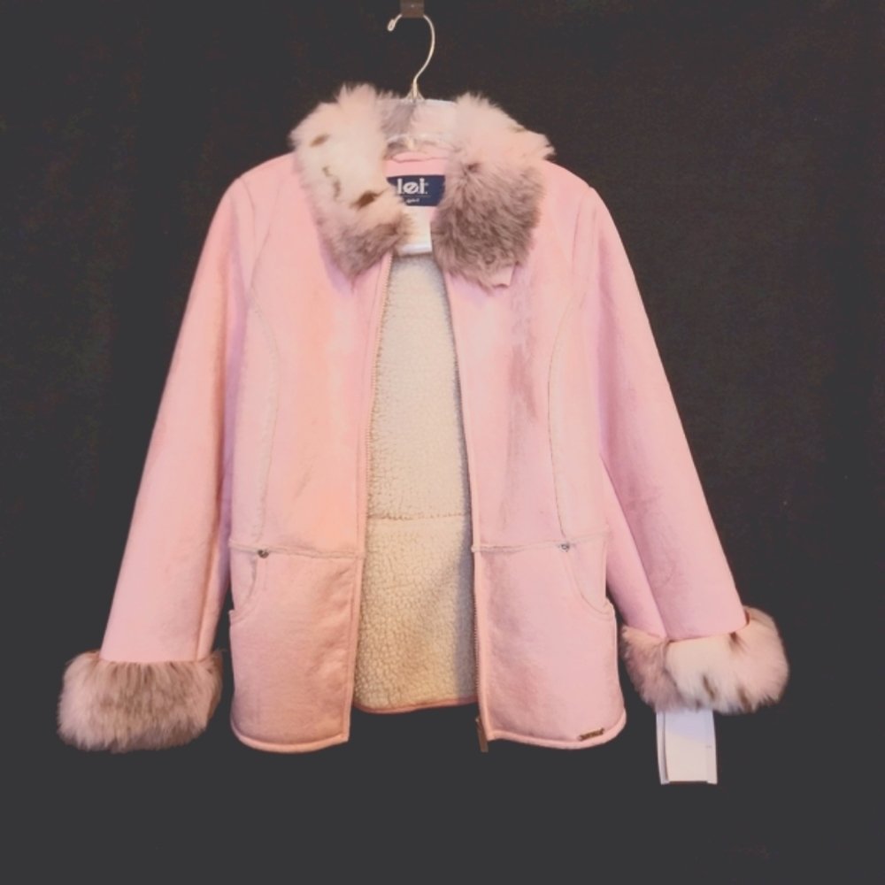 LEI Pink Fur-Trimmed Jacket
